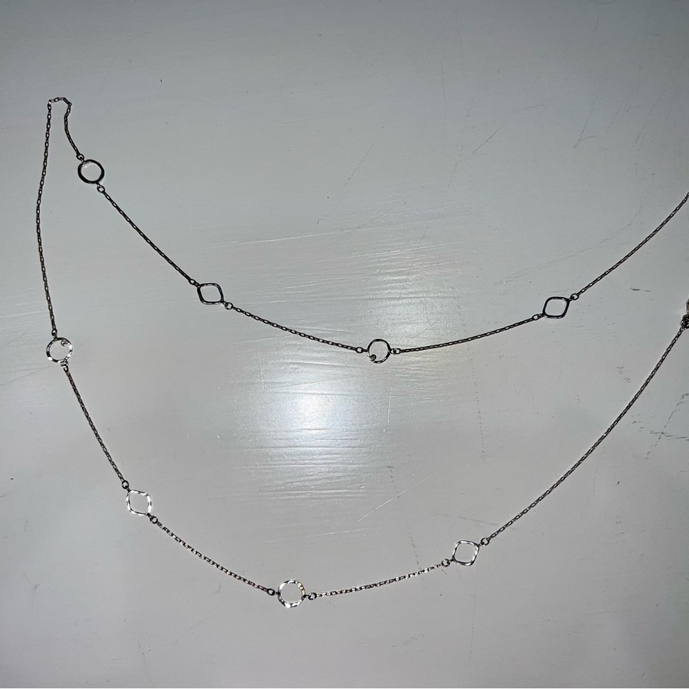 Silpada Silver Beaded Necklace Minimalist Design